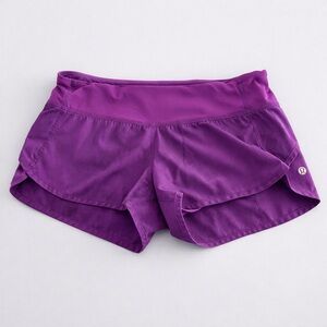 Lululemon Speed Short 2.5" Size 6 Spray Dye Dewberry Purple Running shorts
